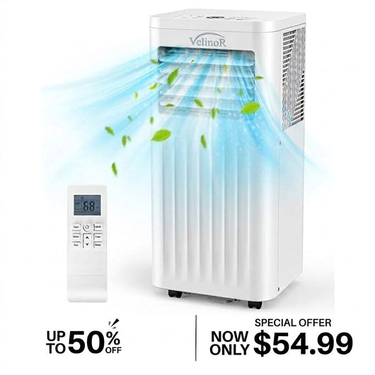 Velinor SummerVibes Portable Air Conditioner — 8,000–10,000 BTU | Cools up to 350 Sq. Ft.